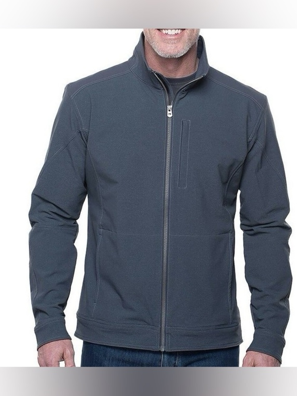 Kuhl Soft Shell Clash Full Zip Up Jacket in Light Navy